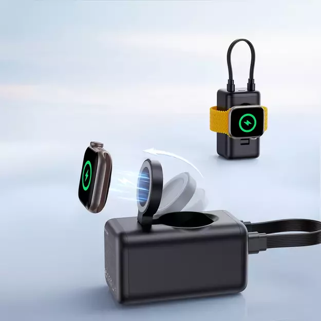 Joyroom JR-W13 5000mAh Wireless Power Bank for Apple Watch + USB-C and Lightning – Black 10