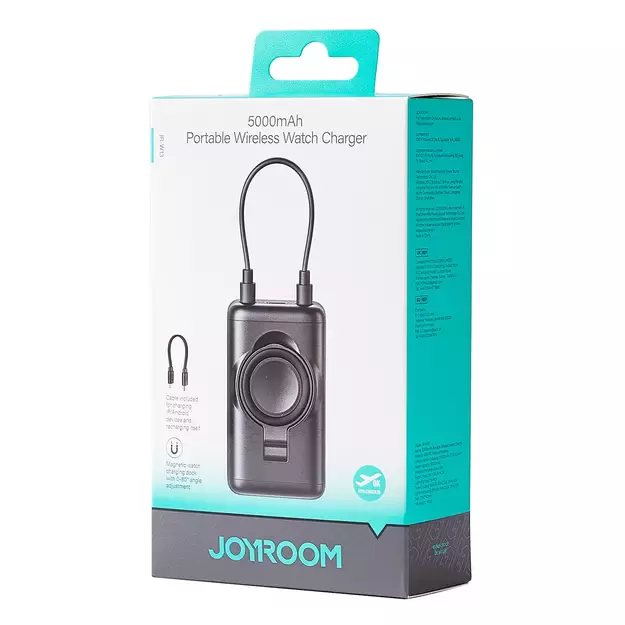 Joyroom JR-W13 5000mAh Wireless Power Bank for Apple Watch + USB-C and Lightning – Black 4