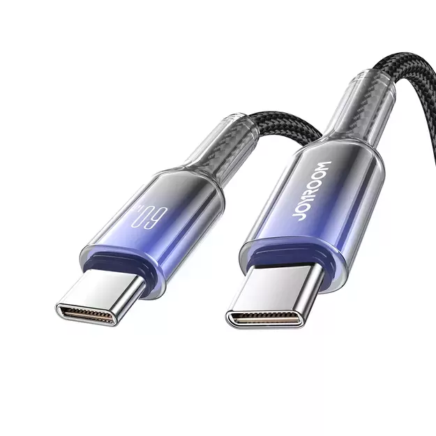 Joyroom S-A42 Crystal-Clear Series 60W USB-C - USB-C cable 1.2m - black 1