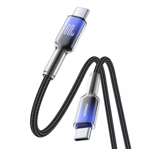 Joyroom S-A42 Crystal-Clear Series 60W USB-C - USB-C cable 1.2m - black 2