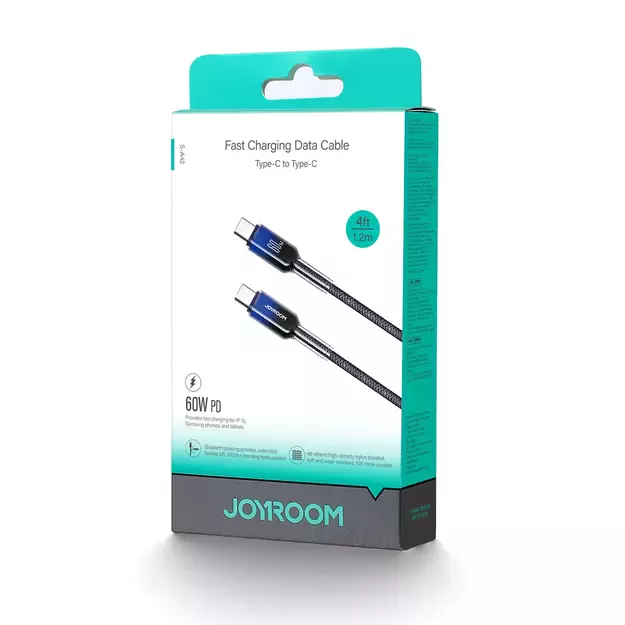 Joyroom S-A42 Crystal-Clear Series 60W USB-C - USB-C cable 1.2m - black 7