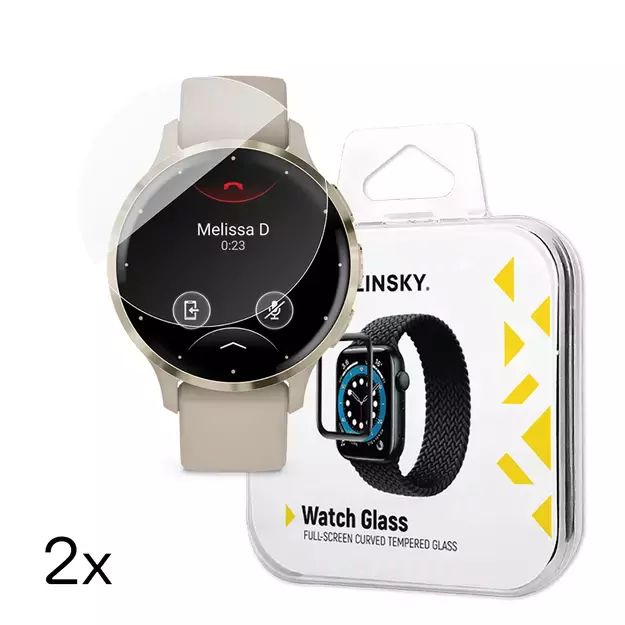 Wozinsky Full Glue Tempered Glass for Garmin Venu 3S 41mm (2 pcs.)