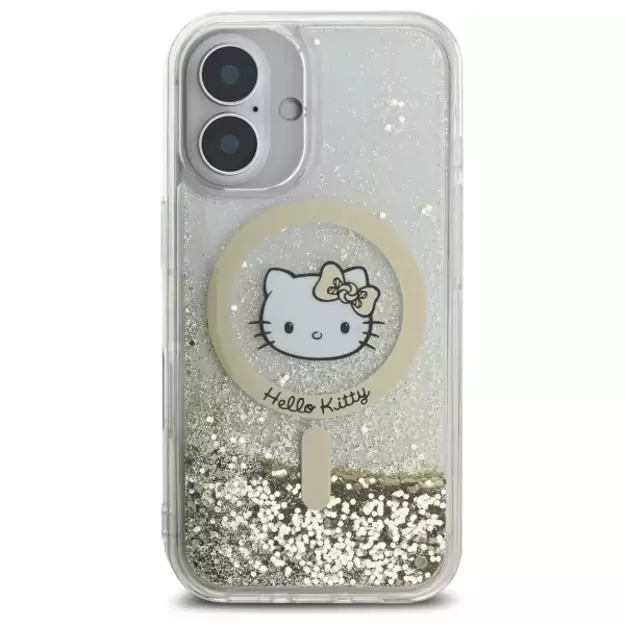 Hello Kitty Liquid Glitter Fever MagSafe iPhone 16 Case - Gold 9
