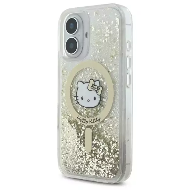 Hello Kitty Liquid Glitter Fever MagSafe iPhone 16 Case - Gold 8