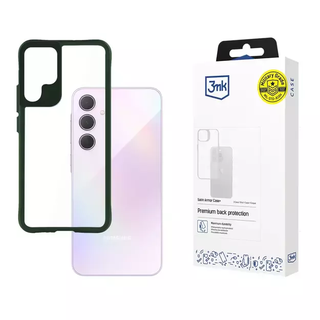 3mk Satin Armor Case+ Green for Samsung Galaxy A35 5G - transparent