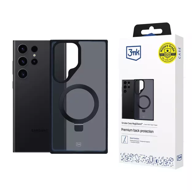 3mk Smoke Case Mag&amp Stand for Samsung Galaxy S24 ultra - black