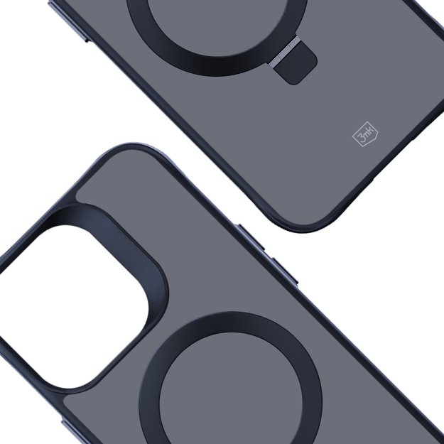 3mk Smoke Case Mag&amp Stand for Apple iPhone 15 pro max - black 9