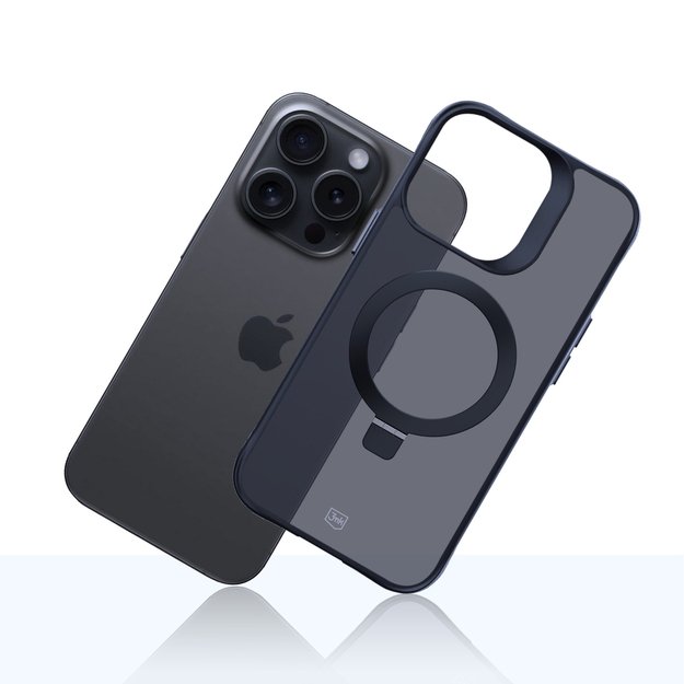 3mk Smoke Case Mag&amp Stand for Apple iPhone 15 pro max - black 11