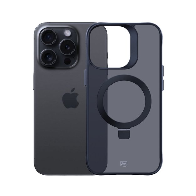 3mk Smoke Case Mag&amp Stand for Apple iPhone 15 pro max - black 8