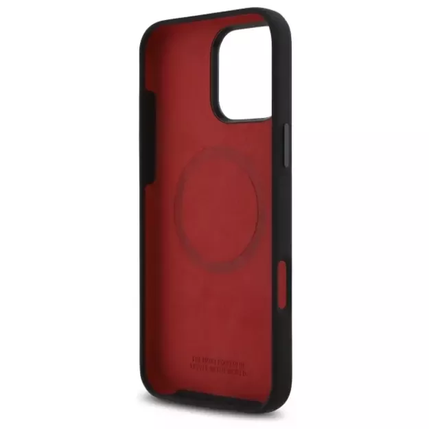 BMW Silicone Hexagon Red Line MagSafe Case for iPhone 16 Pro Max - Black 13