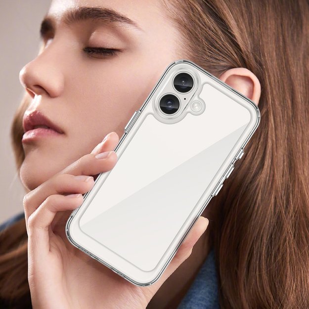 Outer Space Case with Gel Frame for iPhone 16 - Clear 7