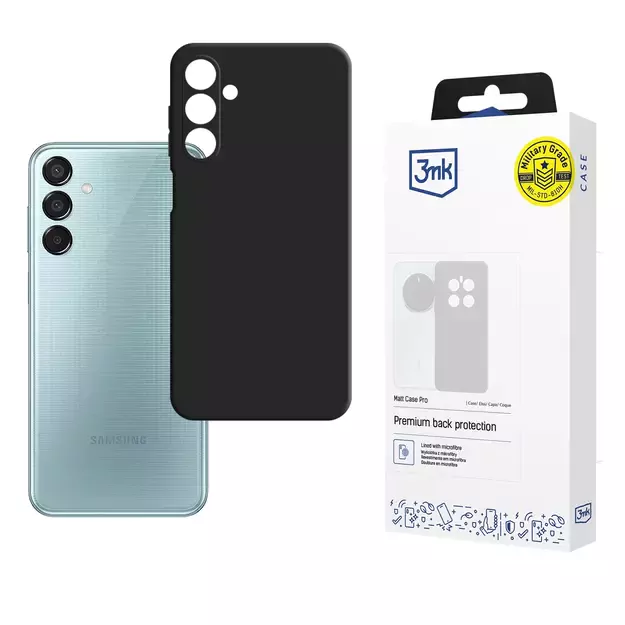 3mk Matt Case Pro for Samsung Galaxy M16 5G - Matte Black