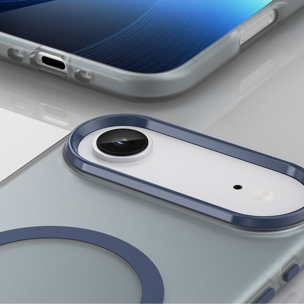 Magnetic Abrasive iPhone 17 Air Case Compatible with MagSafe - Matte Blue 3