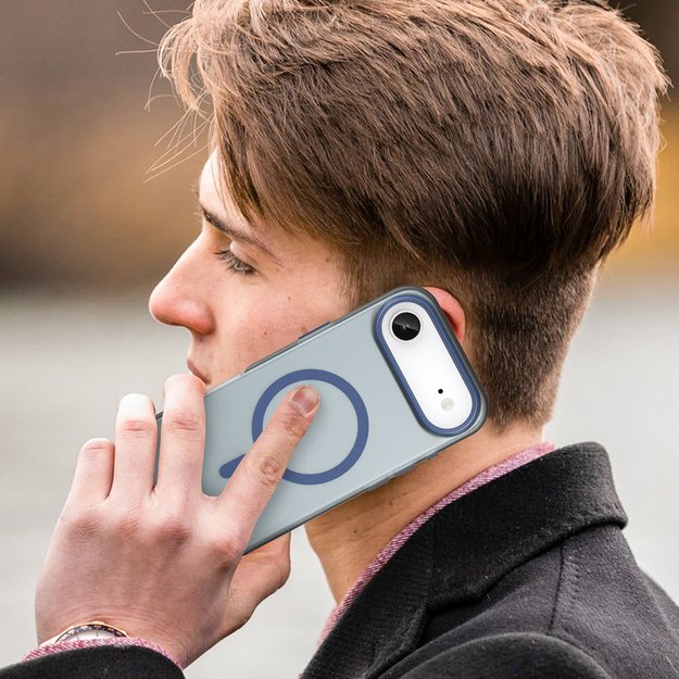 Magnetic Abrasive iPhone 17 Air Case Compatible with MagSafe - Matte Blue 6