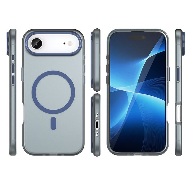 Magnetic Abrasive iPhone 17 Air Case Compatible with MagSafe - Matte Blue 2