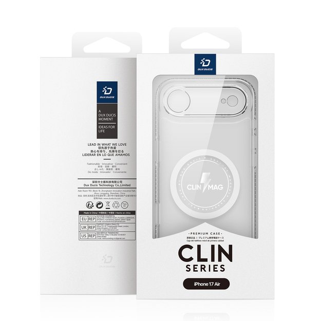 Dux Ducis Clin Mag Case for iPhone 17 Air Compatible with MagSafe - Transparent 11
