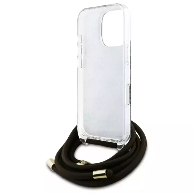 Guess Crossbody Cord 4G Print Case for iPhone 16 Pro - Brown 11