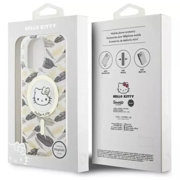 Hello Kitty IML Golden Leaves MagSafe Case for iPhone 16 Pro Max - White 14
