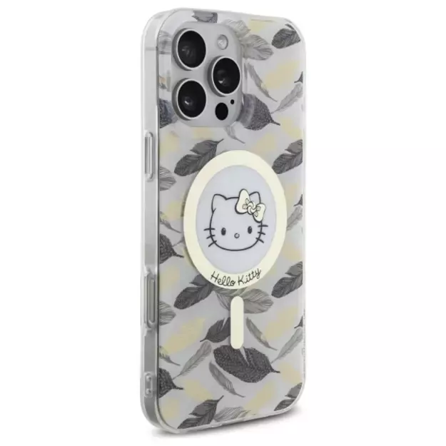 Hello Kitty IML Golden Leaves MagSafe Case for iPhone 16 Pro Max - White 10