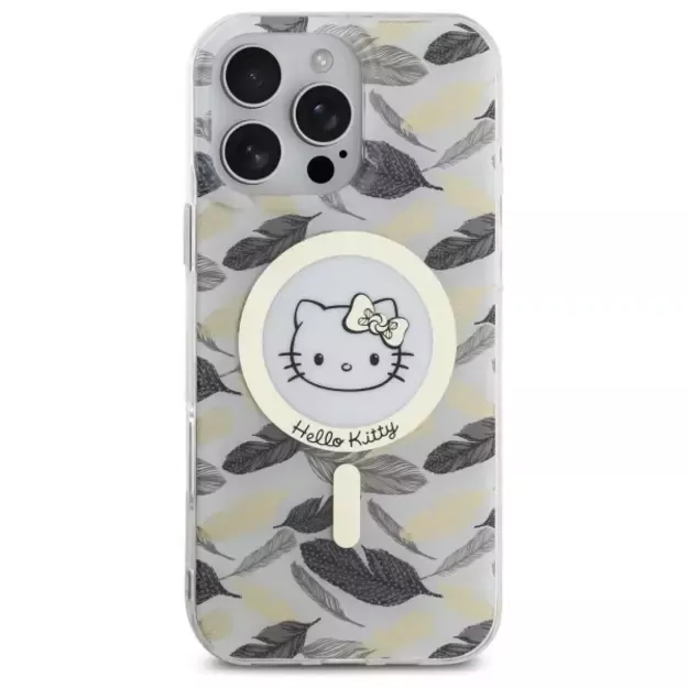 Hello Kitty IML Golden Leaves MagSafe Case for iPhone 16 Pro Max - White 9