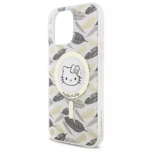 Hello Kitty IML Golden Leaves MagSafe Case for iPhone 16 Pro Max - White 12