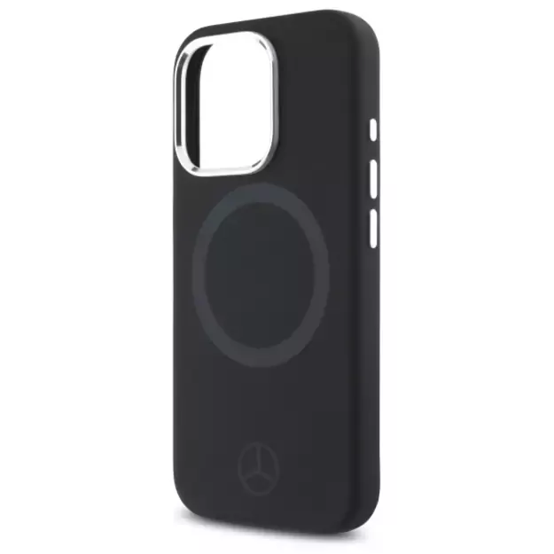 Mercedes Silicone Tonal Logo MagSafe iPhone 16 Pro Case - Black 12