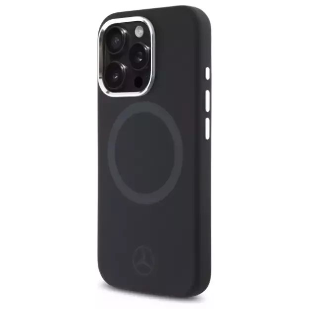 Mercedes Silicone Tonal Logo MagSafe iPhone 16 Pro Case - Black 9