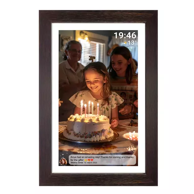 Denver Frameo PFF-1543DW 15.6&quot  Digital Frame - Brown 5