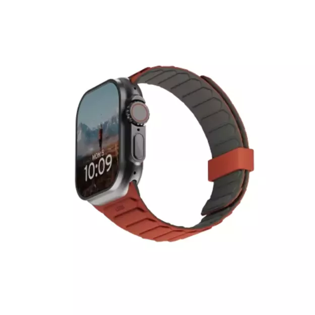 UAG Pathfinder Silicone Double-Sided Magnetic Strap for Apple Watch 42 / 44 / 45 / 46 / 49mm - Gray-Orange