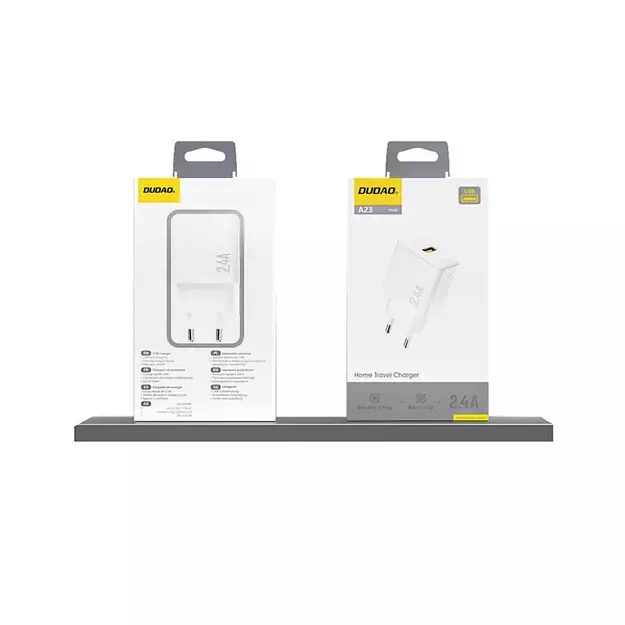 Dudao A23 2.4A USB-A Charger - White 6