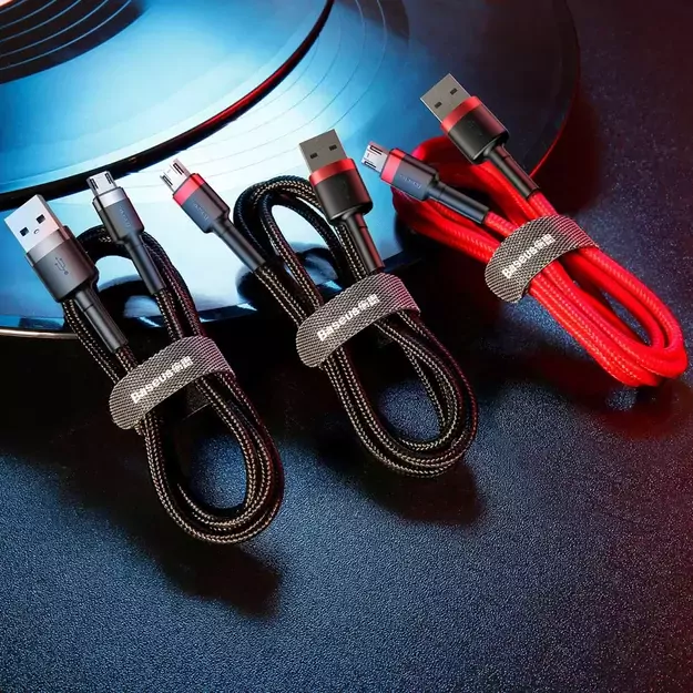 Baseus Cafule Cable CAMKLF-B09 USB-A / micro USB 2.4A 1 m - red 6