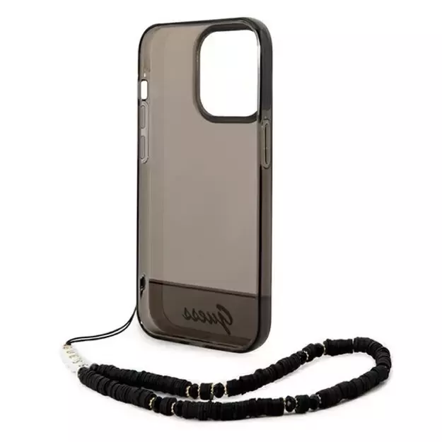 Guess GUHCP14LHGCOHK iPhone 14 Pro 6,1  czarny/black hardcase Translucent Pearl Strap 11