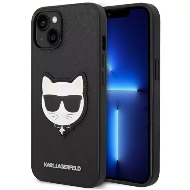 Karl Lagerfeld KLHCP14MSAPCHK iPhone 14 Plus 6,7  hardcase czarny/black Saffiano Choupette Head Patch