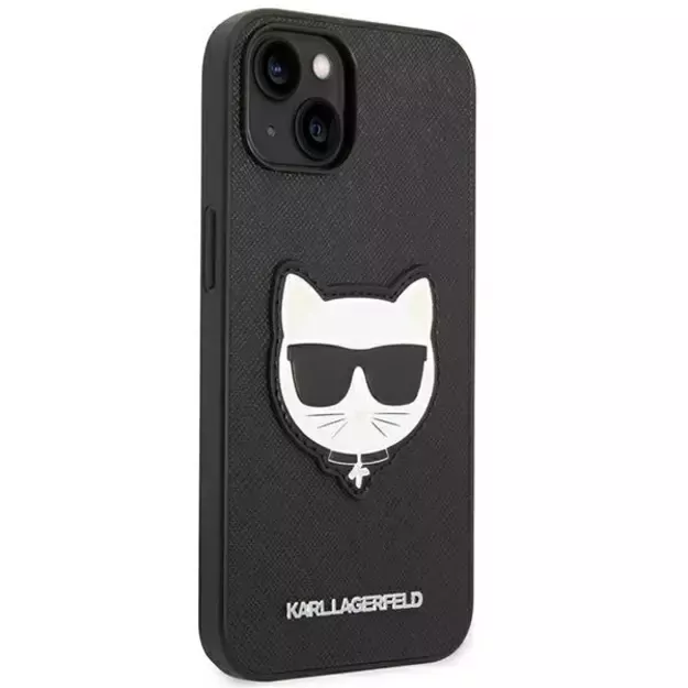 Karl Lagerfeld KLHCP14MSAPCHK iPhone 14 Plus 6,7  hardcase czarny/black Saffiano Choupette Head Patch 10