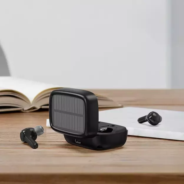Choetech TWS wireless headphones with solar panel black (BH-T09) 2
