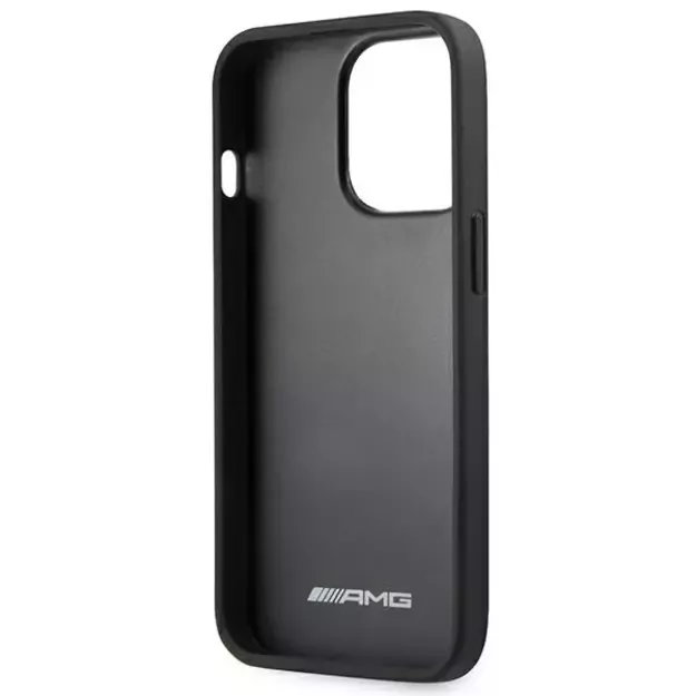 AMG AMHCP14XGSEBK iPhone 14 Pro Max 6,7 &quot black / black hardcase Leather Debossed Lines 6