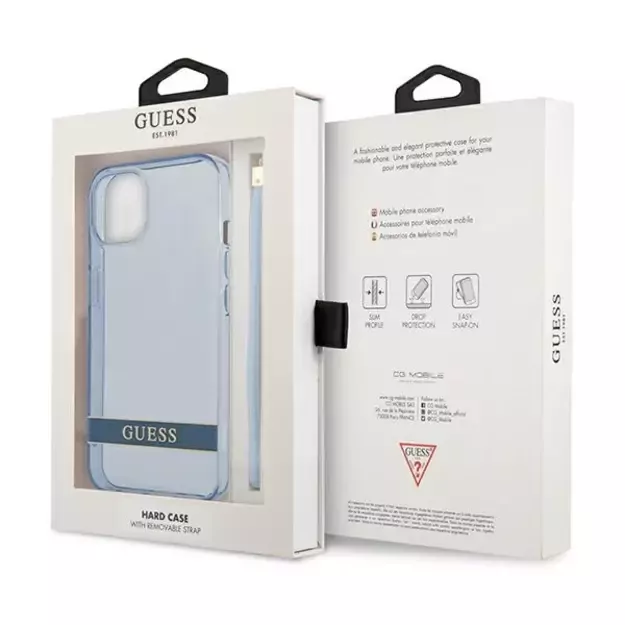 Guess GUHCP13SHTSGSB iPhone 13 mini 5,4 &quot blue / blue hardcase Translucent Stap 7