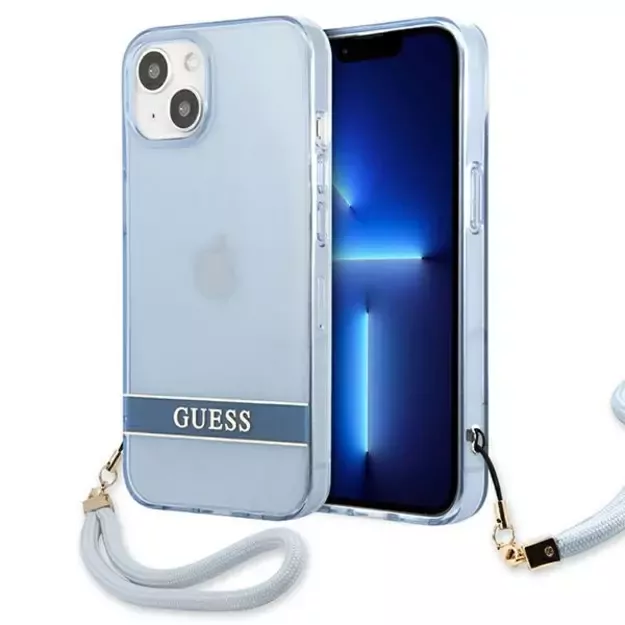 Guess GUHCP13SHTSGSB iPhone 13 mini 5,4 &quot blue / blue hardcase Translucent Stap