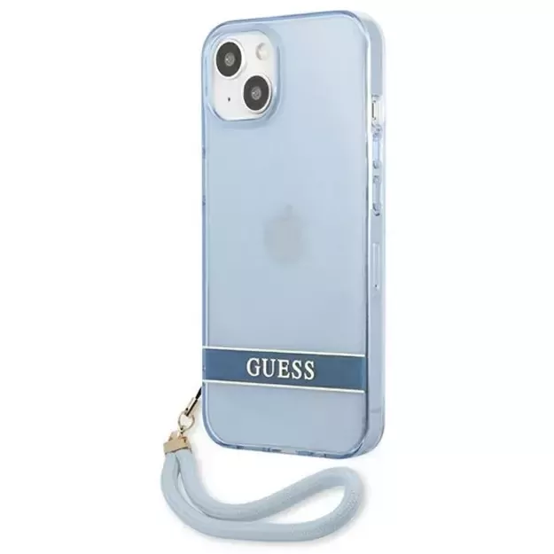 Guess GUHCP13SHTSGSB iPhone 13 mini 5,4 &quot blue / blue hardcase Translucent Stap 1