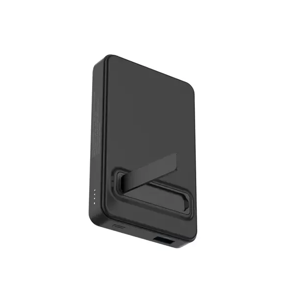 Powerbank Wozinsky WLWP-10KA0Y3S 22.5W PD Qi2 10000 mAh, with stand, 1x USB-A, 1x USB-C - black 1