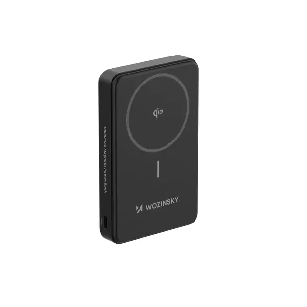 Powerbank Wozinsky WLWP-10KA0Y3S 22.5W PD Qi2 10000 mAh, with stand, 1x USB-A, 1x USB-C - black 37