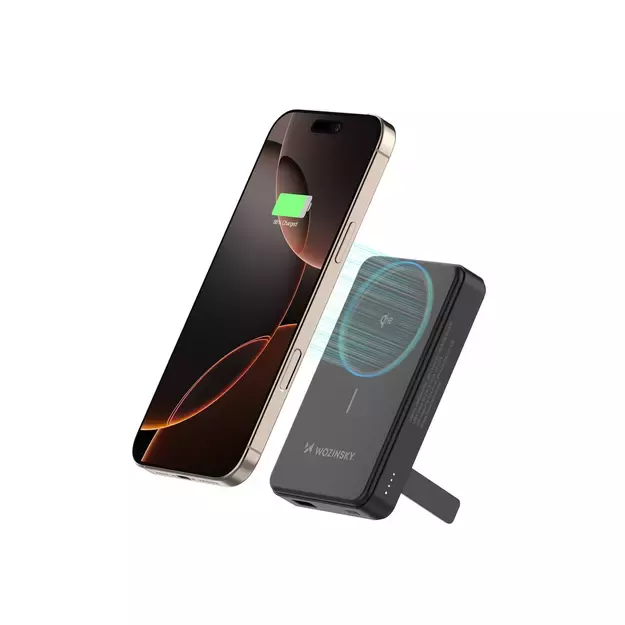 Powerbank Wozinsky WLWP-10KA0Y3S 22.5W PD Qi2 10000 mAh, with stand, 1x USB-A, 1x USB-C - black 9