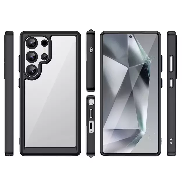 Outer Space Case with Gel Frame for Samsung Galaxy S25 Ultra - Black 1