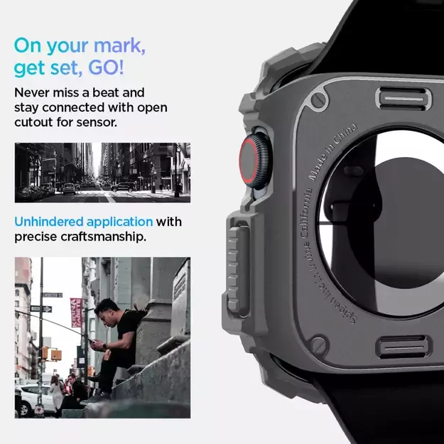 Spigen Rugged Armor Case for Apple Watch 10 46mm - Gray 23