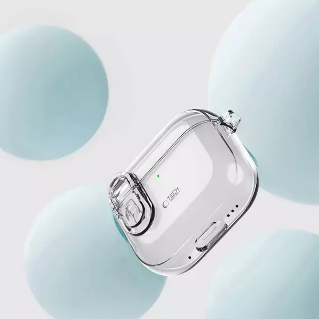 Tech-Protect Slim Hook Case for AirPods 4 - Clear 1