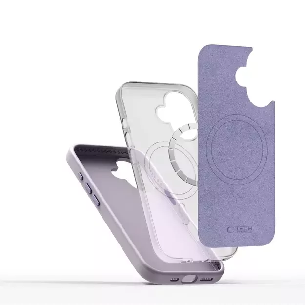 Tech-Protect Silicone PU MagSafe iPhone 16 Case - Purple 2