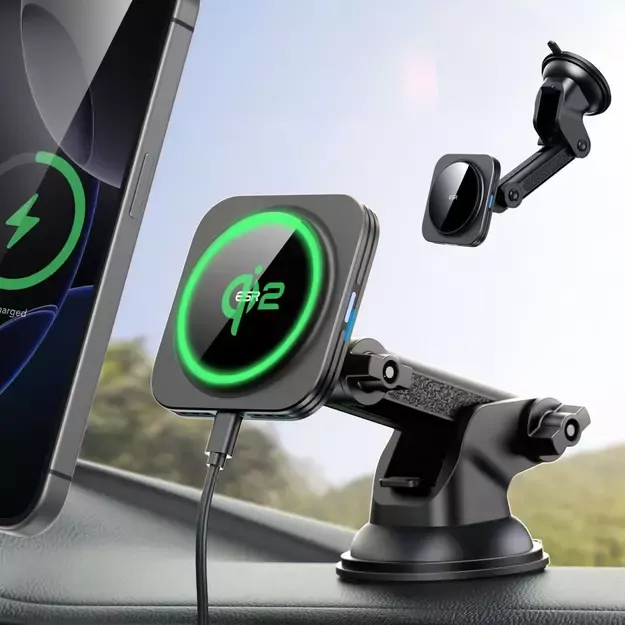 ESR Halolock Magnetic MagSafe QI2 15W Car Holder - Black 2