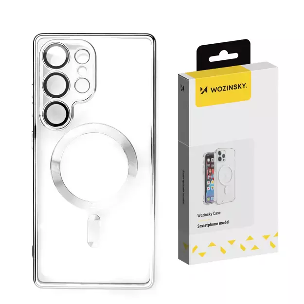Wozinsky Electroplated Case with Magsafe for Samsung Galaxy S25 - silver