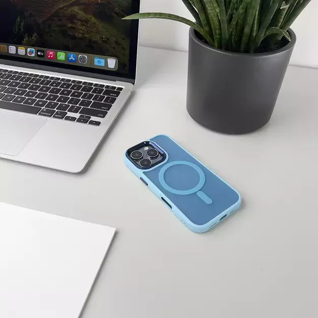 Wozinsky Fashion Case with MagSafe for Samsung Galaxy S24 FE - Blue 6