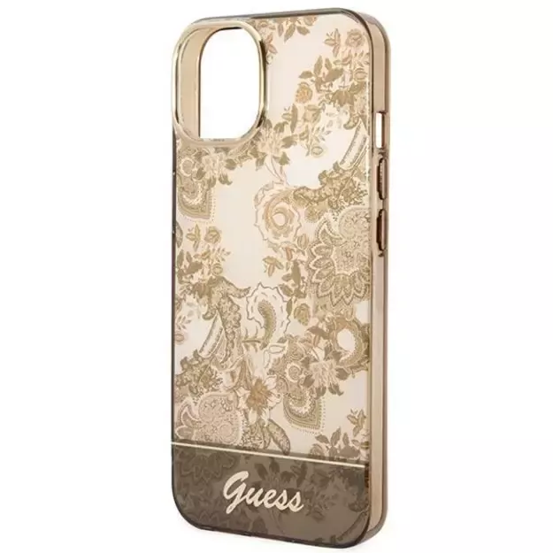 Guess GUHCP14SHGPLHC iPhone 14 6.1  ocher hardcase Porcelain Collection 5